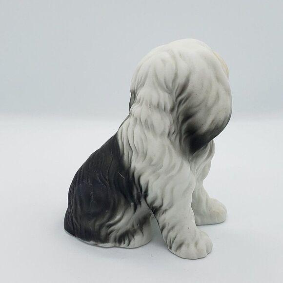 Harvey Knox Vintage English Sheepdog Bisque Figurine - Picture 4 of 5